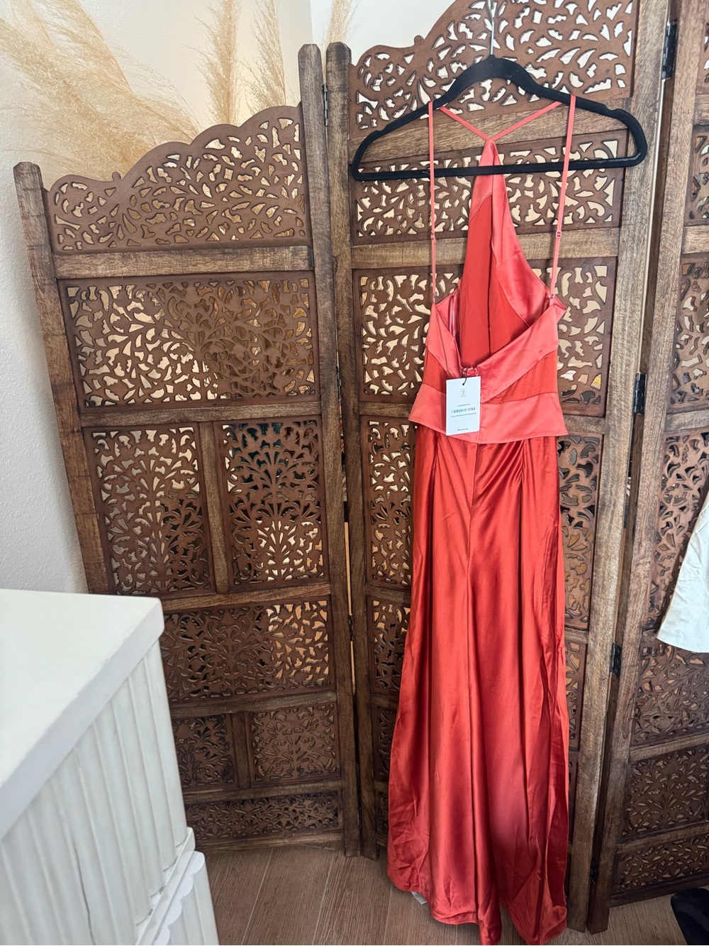 REFORMATION Jillian Silk Dress in Chili Mango NEW NWT - Picture 3 of 5